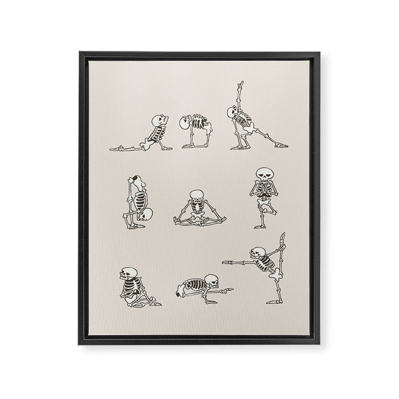 Skeleton Yoga Framed Canvas Print Gallery Image 8