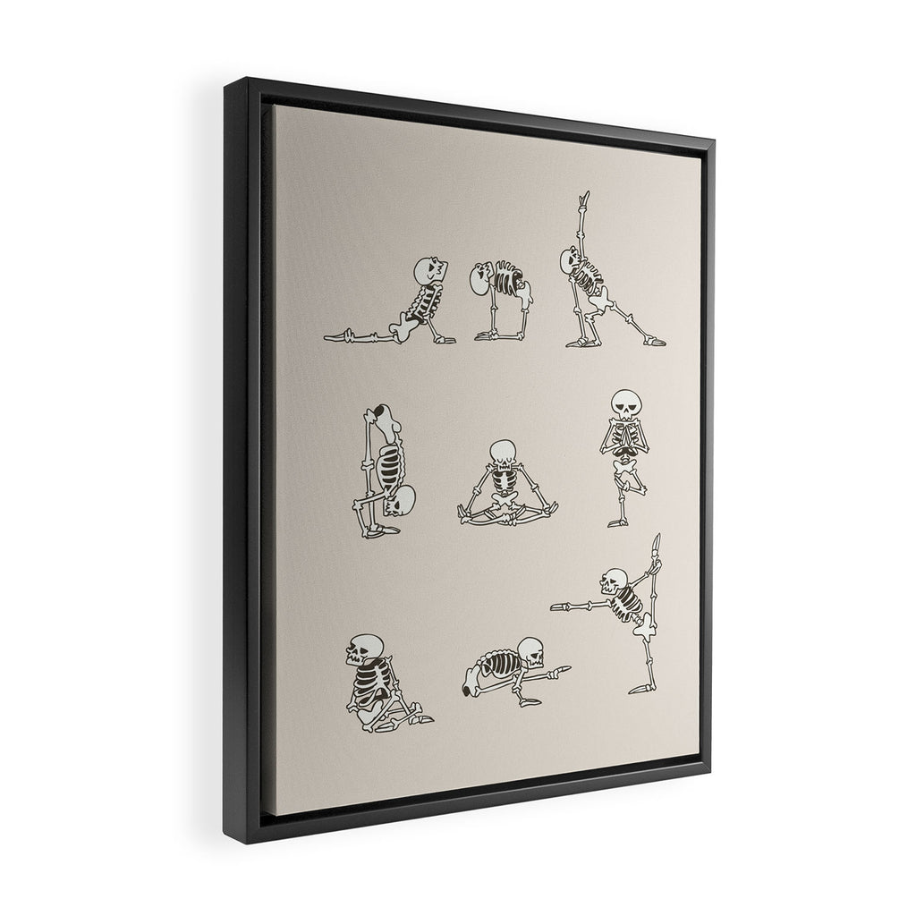 Skeleton Yoga Framed Canvas Print Gallery Image 2