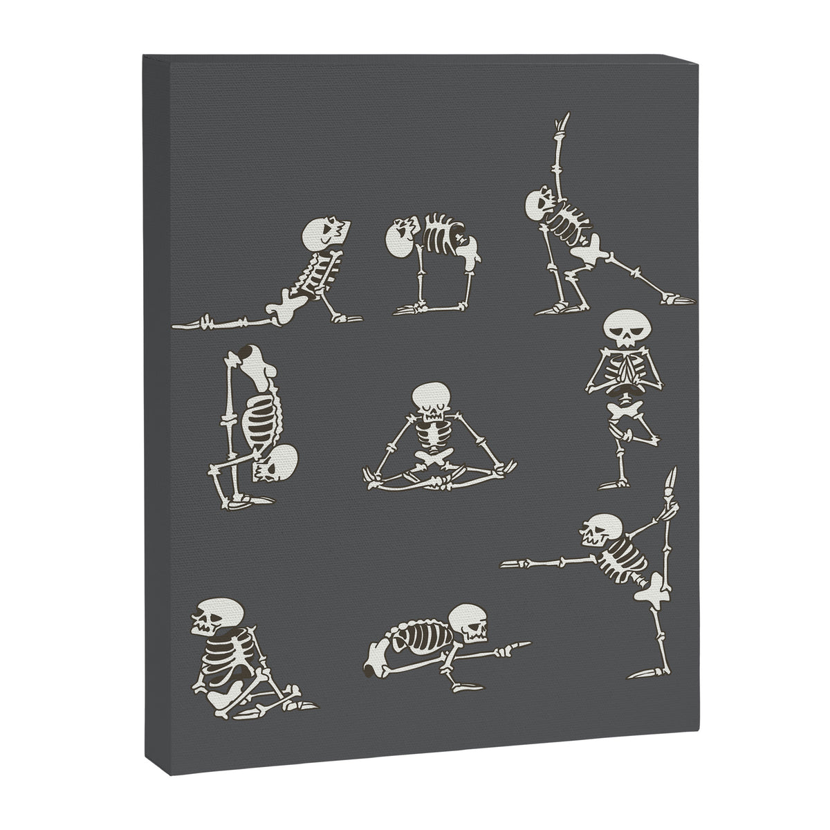 Skeleton Yoga_Gray Canvas Print Gallery Image 8