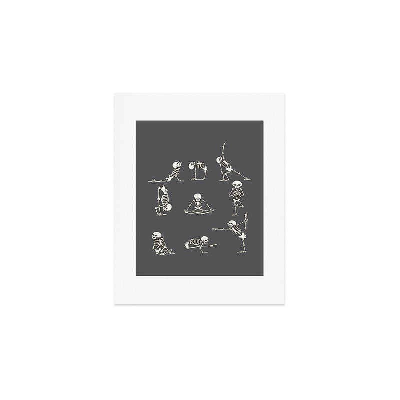 Skeleton Yoga_Gray Art Print Gallery Image 1