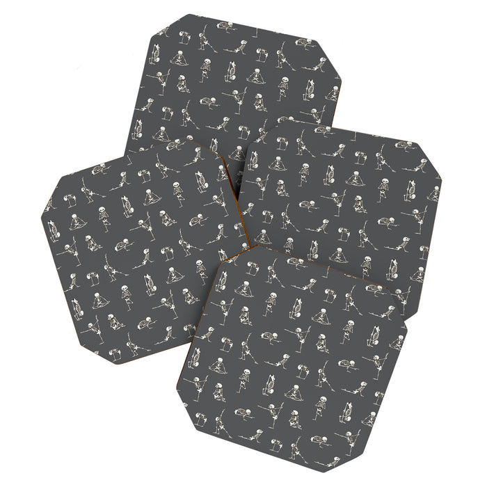 Skeleton Yoga_Gray Coaster Gallery Image 1