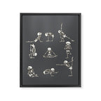 Skeleton Yoga_Gray Framed Canvas Print Gallery Image 8