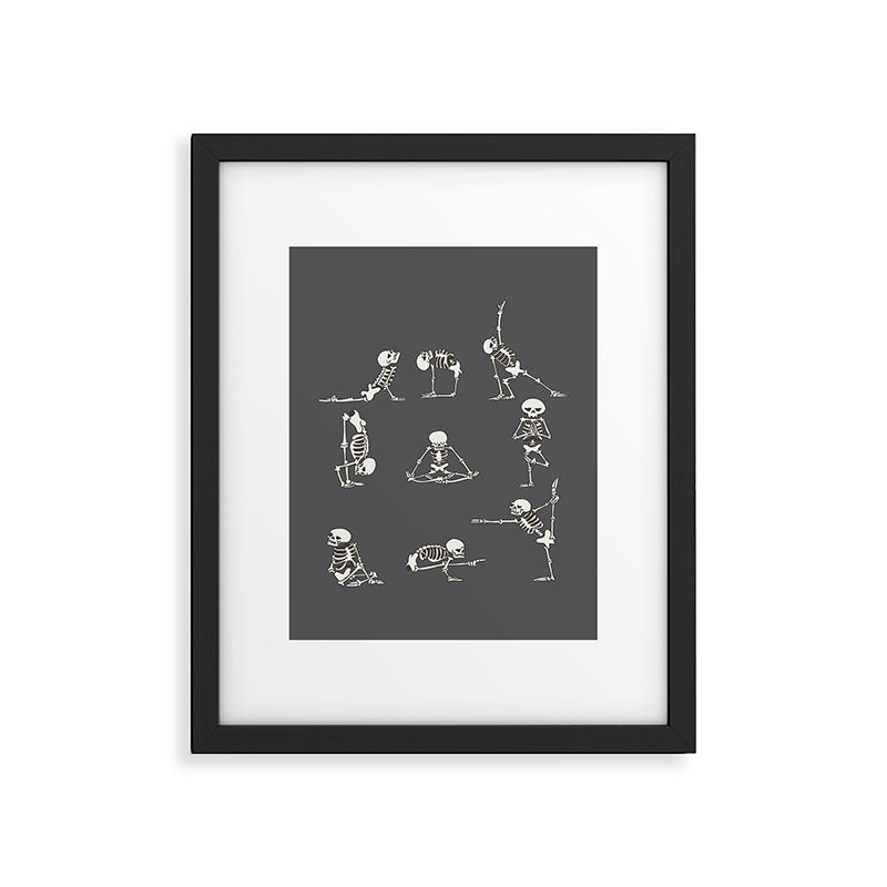 Skeleton Yoga_Gray Framed Art Print Gallery Image 6