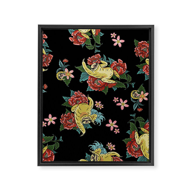 Sloth Tattoo Framed Canvas Print Gallery Image 8