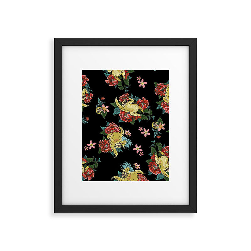 Sloth Tattoo Framed Art Print Gallery Image 6