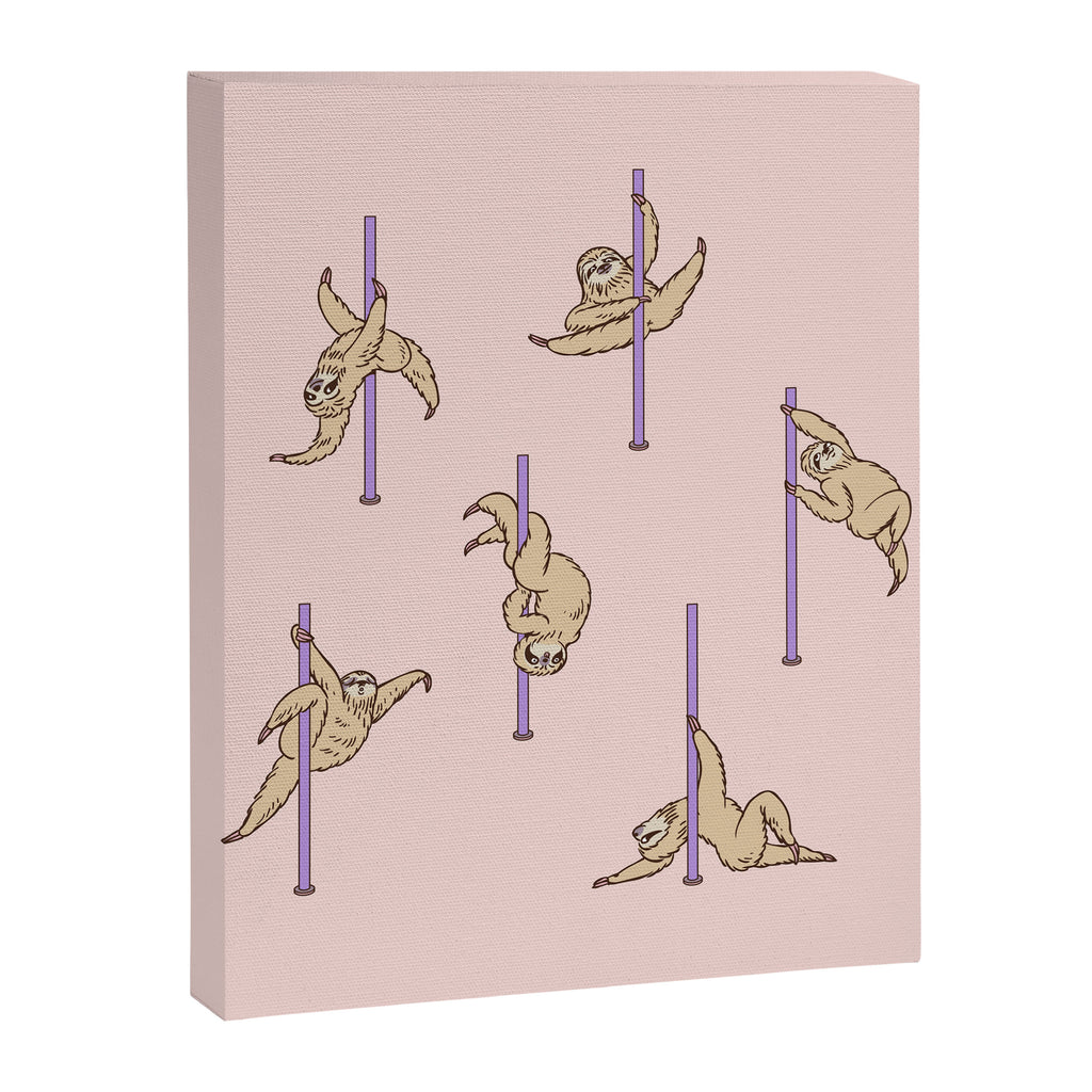 Sloths Pole Dancing Club Canvas Print Gallery Image 8