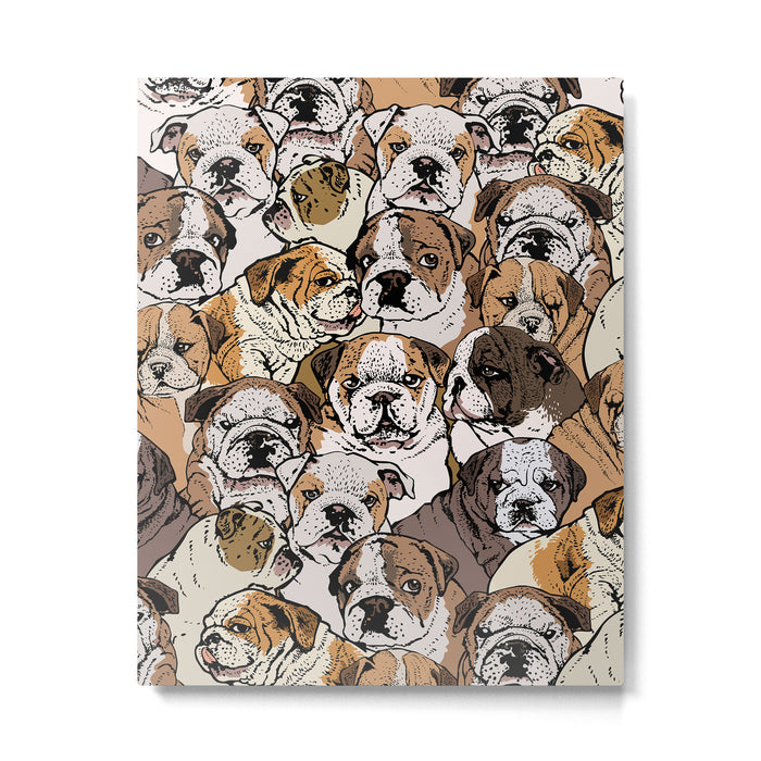 Social English Bulldog Metal Print Gallery Image 1