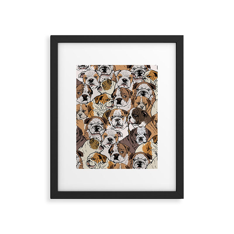 Social English Bulldog Framed Art Print Gallery Image 6