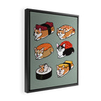 Sushi  Corgi Framed Canvas Print Gallery Image 2