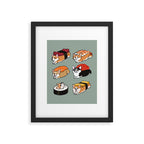 Sushi  Corgi Framed Art Print Gallery Image 6