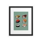 Sushi English Bulldog Framed Art Print Gallery Image 4