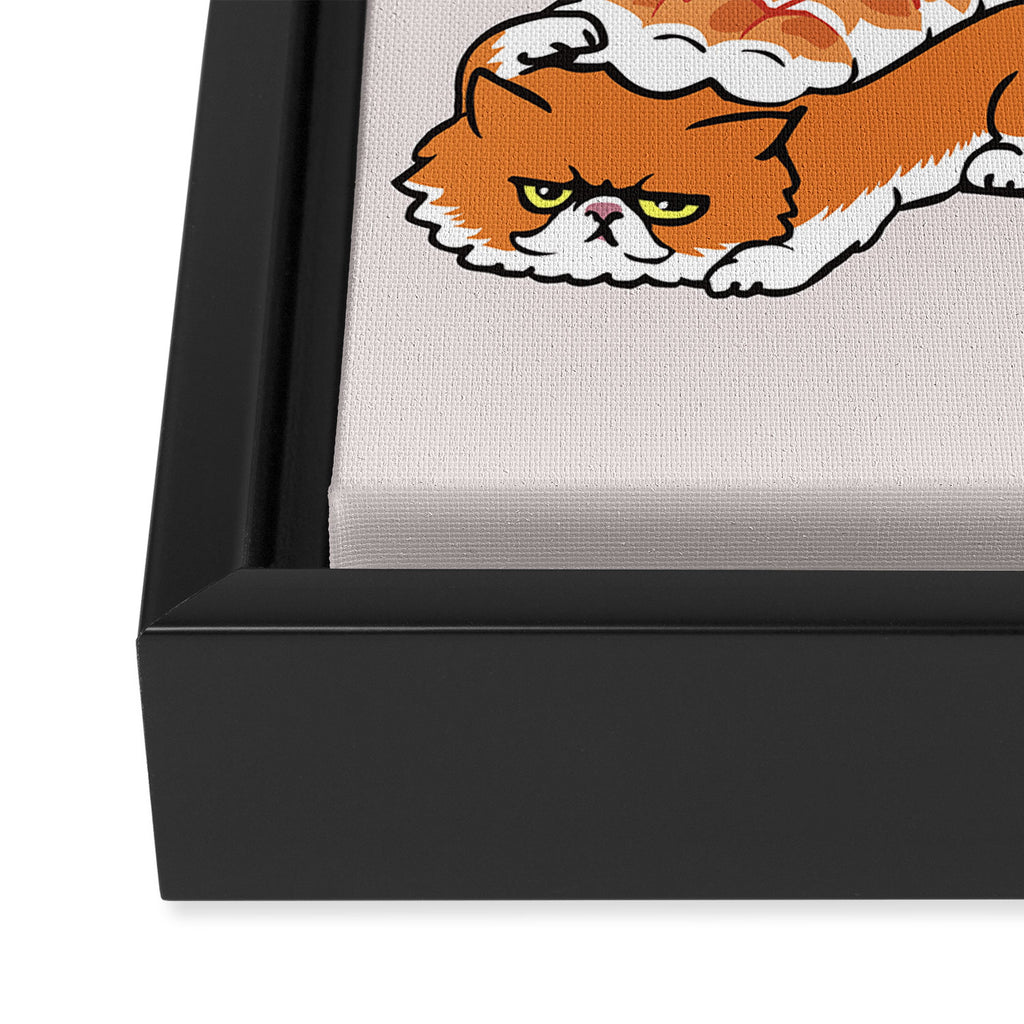 Sushi Persian Cat Framed Canvas Print Gallery Image 3