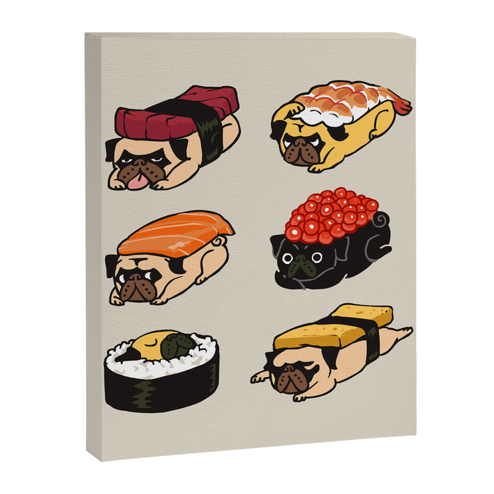 Sushi Pug Canvas Print Gallery Image 1