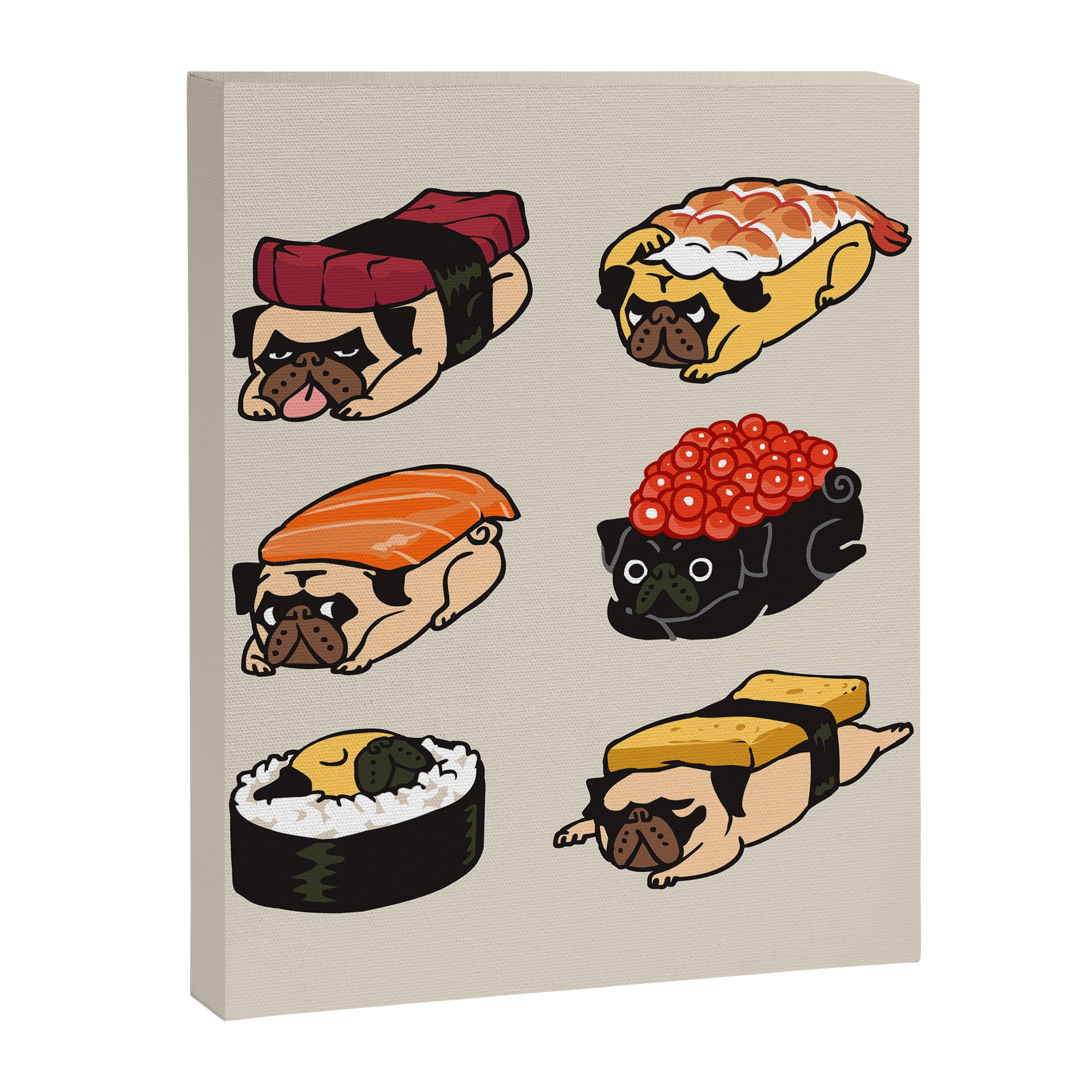 Sushi Pug Canvas Print Gallery Image 6