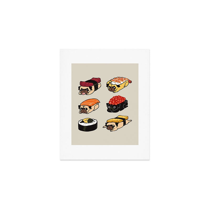 Sushi Pug Art Print Gallery Image 1