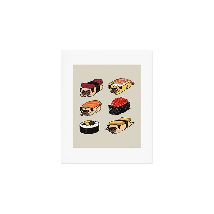Sushi Pug Art Print Gallery Image 1