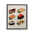 Sushi Pug Framed Canvas Print Gallery Image 6