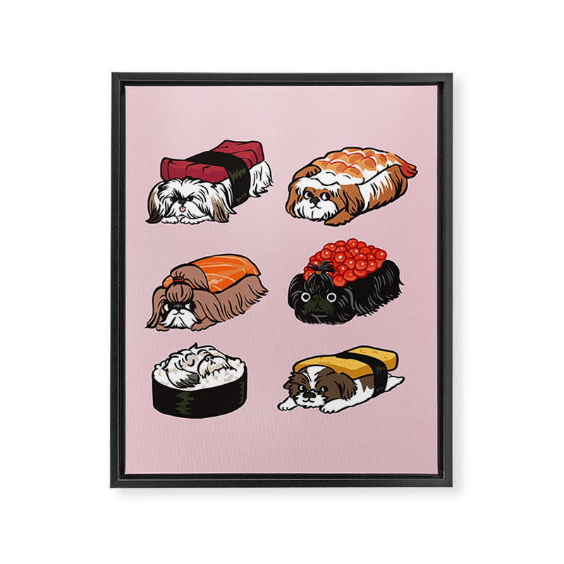 Sushi Shih Tzu Framed Canvas Print Gallery Image 8