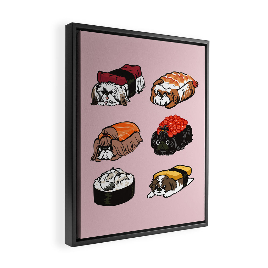 Sushi Shih Tzu Framed Canvas Print Gallery Image 2