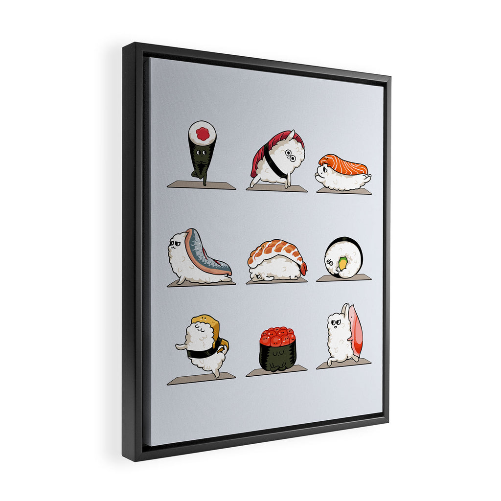 Sushi Yoga Framed Canvas Print Gallery Image 2