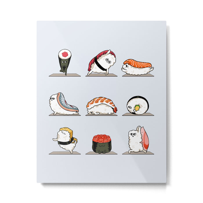 Sushi Yoga Metal Print Gallery Image 1