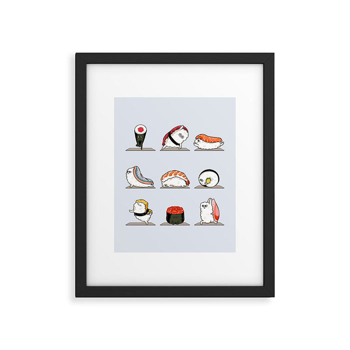 Sushi Yoga Framed Art Print Gallery Image 1