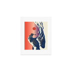 The Great Wave of Black Pug Art Print Gallery Image 1