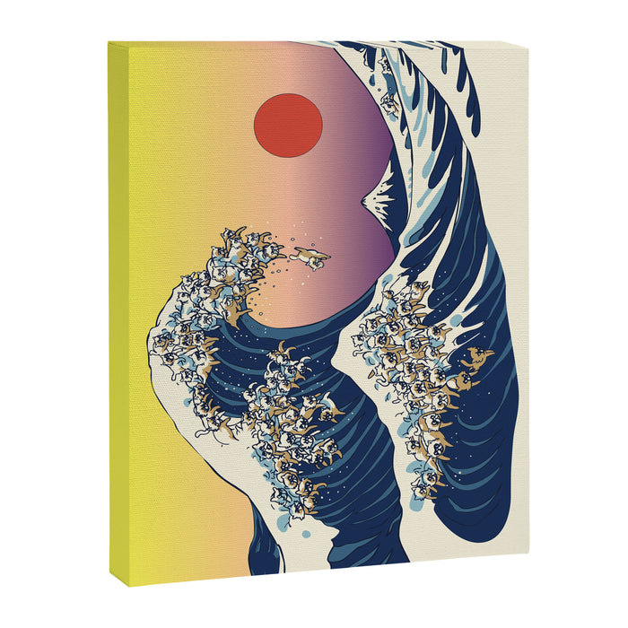 The Great Wave Of  Cat Canvas Print Gallery Image 1
