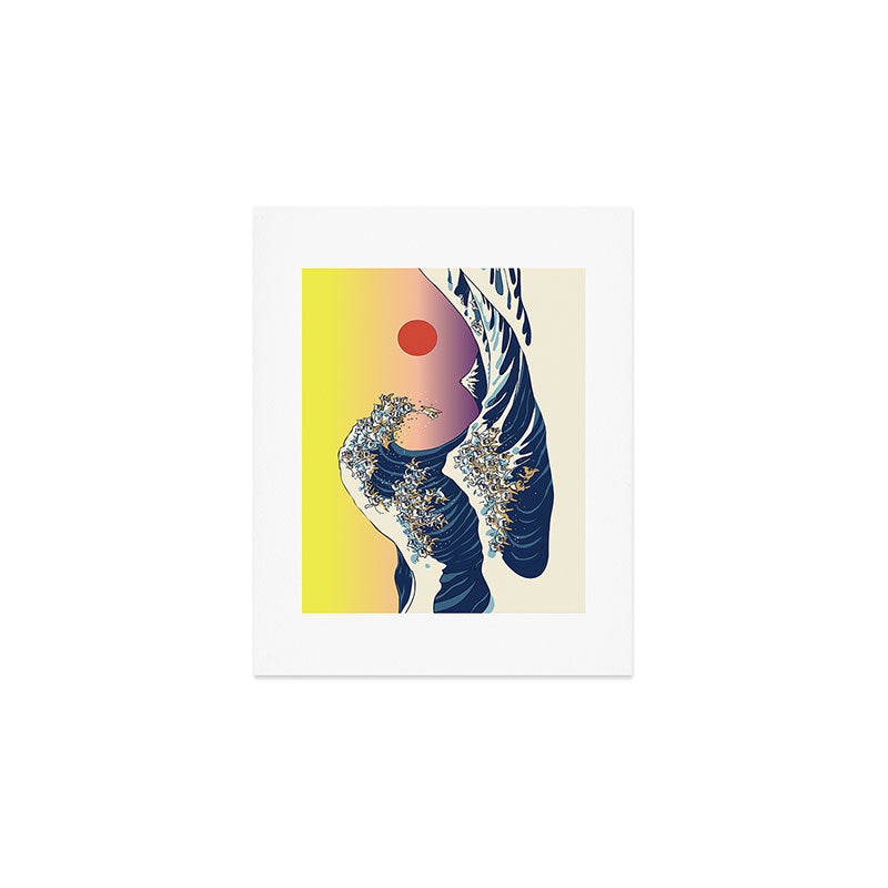The Great Wave Of  Cat Art Print Gallery Image 1