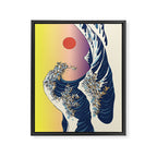 The Great Wave Of  Cat Framed Canvas Print Gallery Image 8