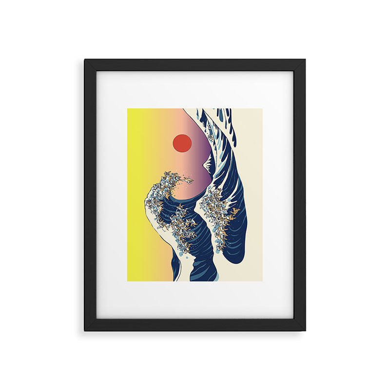 The Great Wave Of  Cat Framed Art Print Gallery Image 4