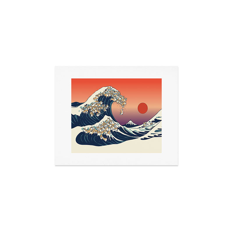 The Great Wave of Corgis Art Print Gallery Image 1