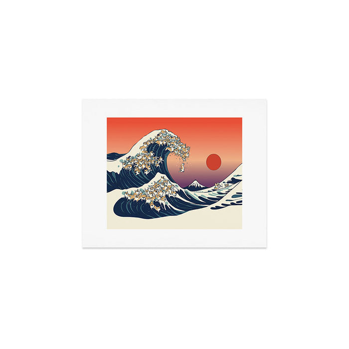 The Great Wave of Corgis Art Print Gallery Image 1