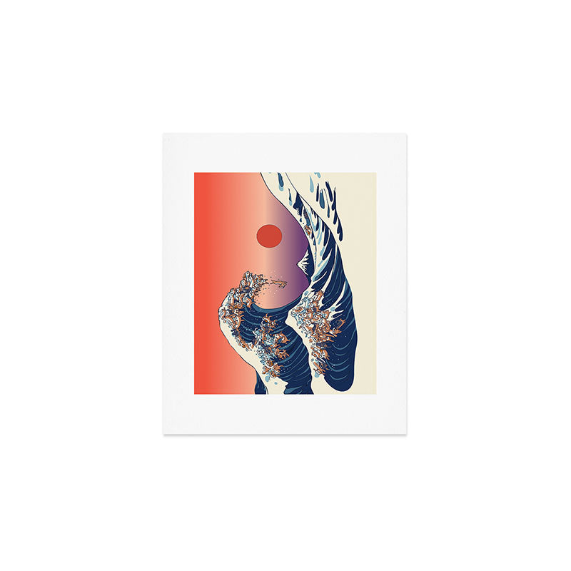 The Great Wave of Dachshunds Art Print Gallery Image 1