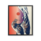 The Great Wave of Dachshunds Framed Canvas Print Gallery Image 8