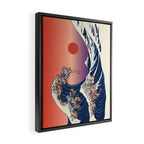 The Great Wave of Dachshunds Framed Canvas Print Gallery Image 2