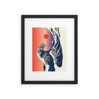 The Great Wave Of  French Bulldog Framed Art Print Gallery Image 6