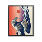 The Great Wave of Pug Framed Canvas Print Gallery Image 8