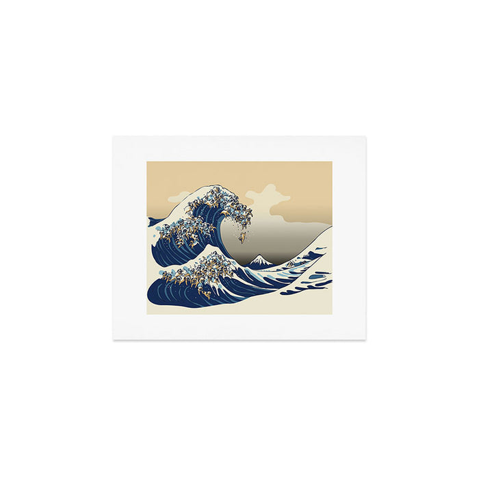 The Great Wave of Pugs Vanilla Sky Art Print Gallery Image 1