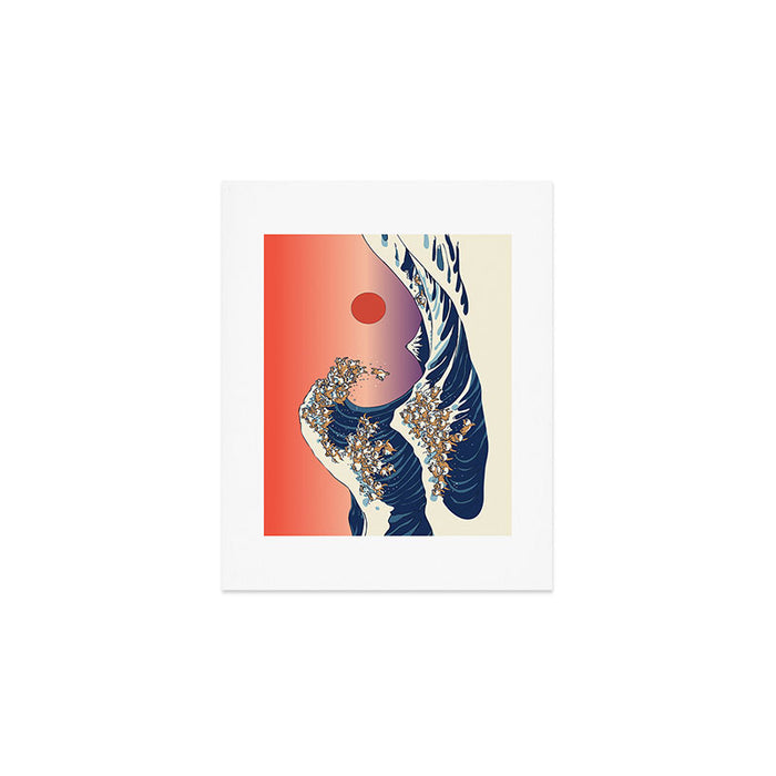 The Great Wave of Shiba Inu Art Print Gallery Image 1