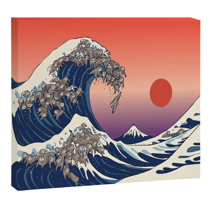 The Great Wave of Sloth Canvas Print Gallery Image 1