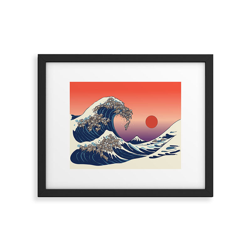 The Great Wave of Sloth Framed Art Print Gallery Image 6