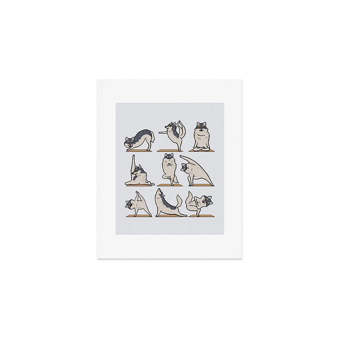 Wolf Yoga Art Print Gallery Image 1