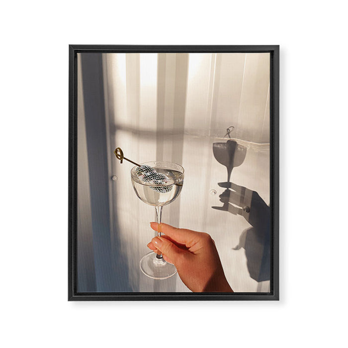Disco Martini Framed Canvas Print Gallery Image 1