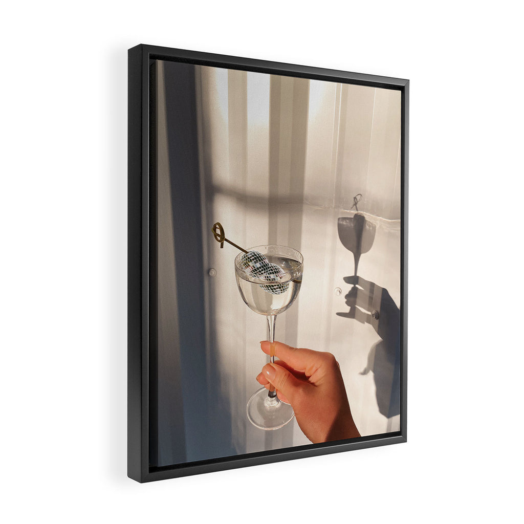 Disco Martini Framed Canvas Print Gallery Image 2