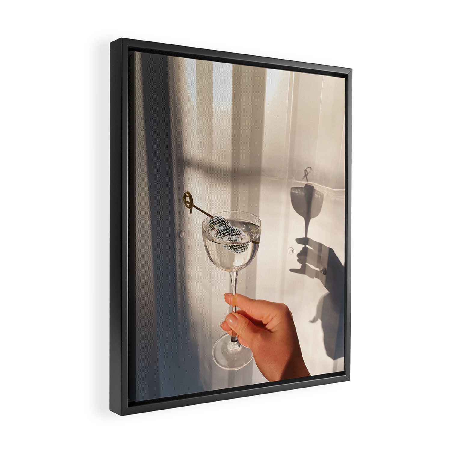 Disco Martini Framed Canvas Print Gallery Image 2