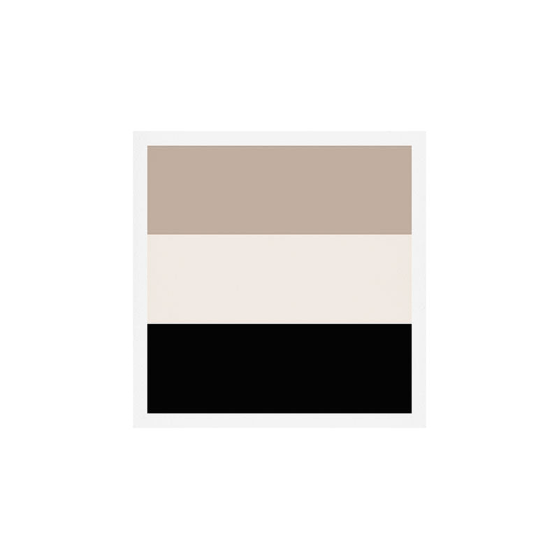 black tan cream bold stripes Art Print Gallery Image 1