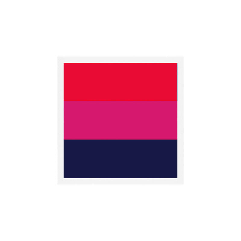 cherry red hot pink navy blue Art Print Gallery Image 1