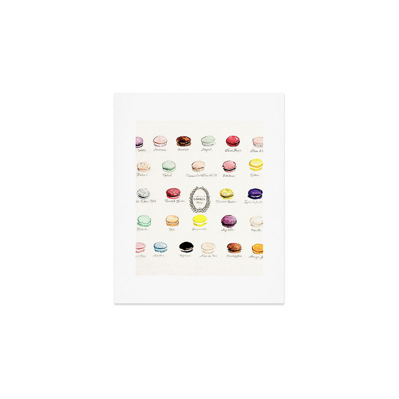 laduree macaron menu Art Print Gallery Image 1