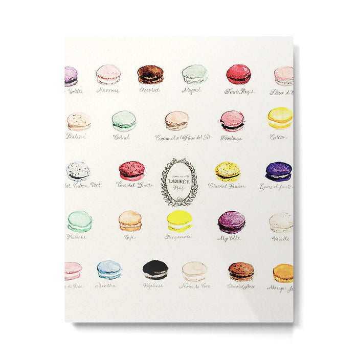 laduree macaron menu Metal Print Gallery Image 1